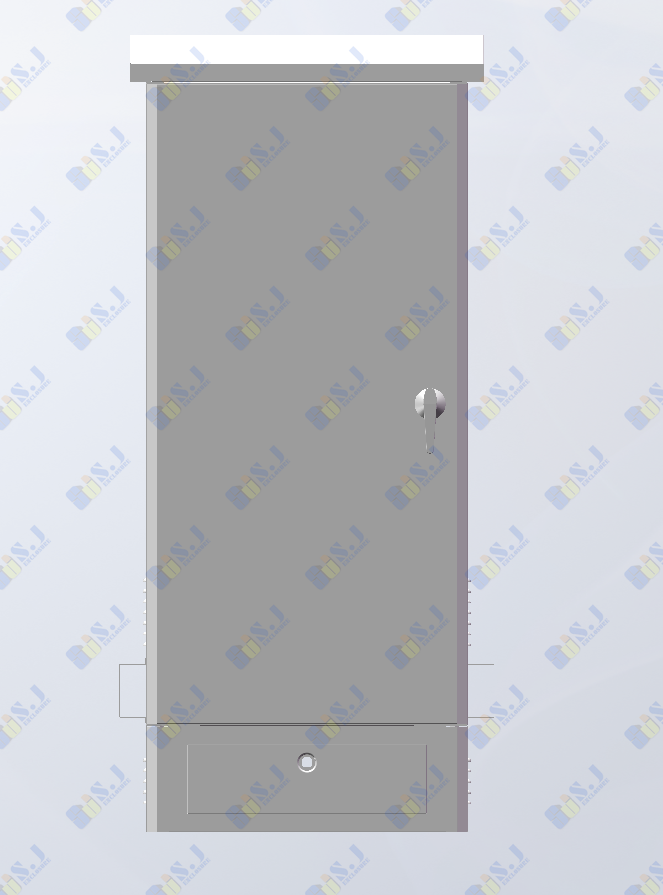 Floor-Standing Distribution Cabinet Enclosure Front View