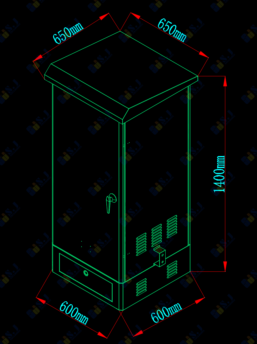 Floor-Standing Distribution Cabinet Enclosure Interior Structure