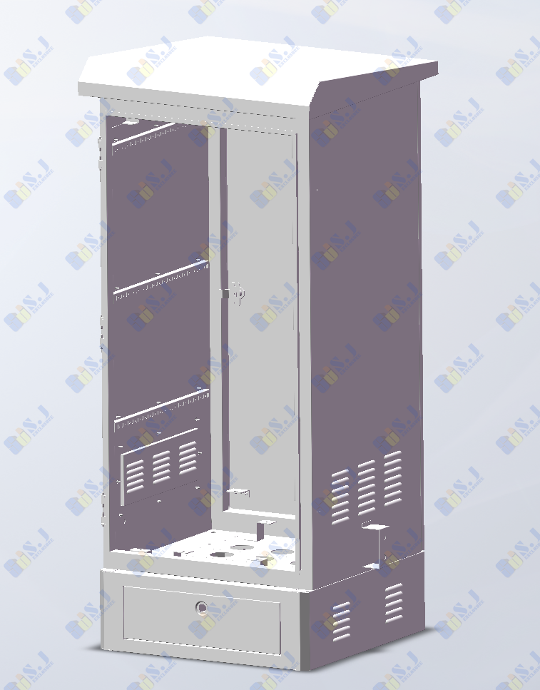 Floor-Standing Distribution Cabinet Enclosure Side Profile