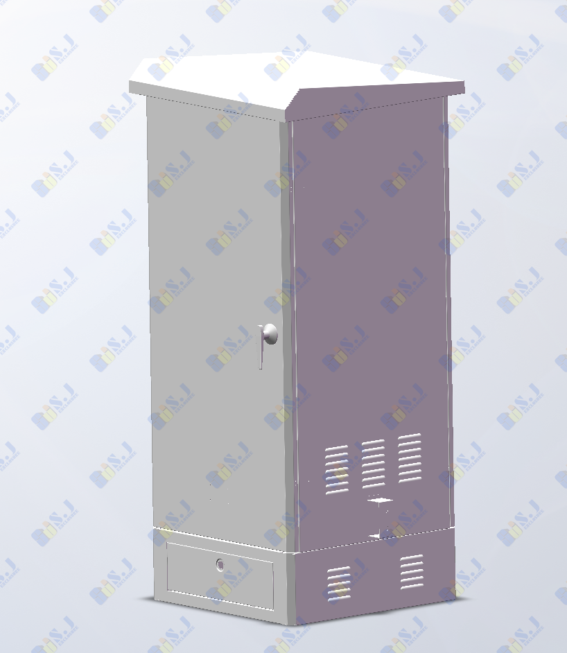 Floor-Standing Distribution Cabinet Enclosure Open Door View