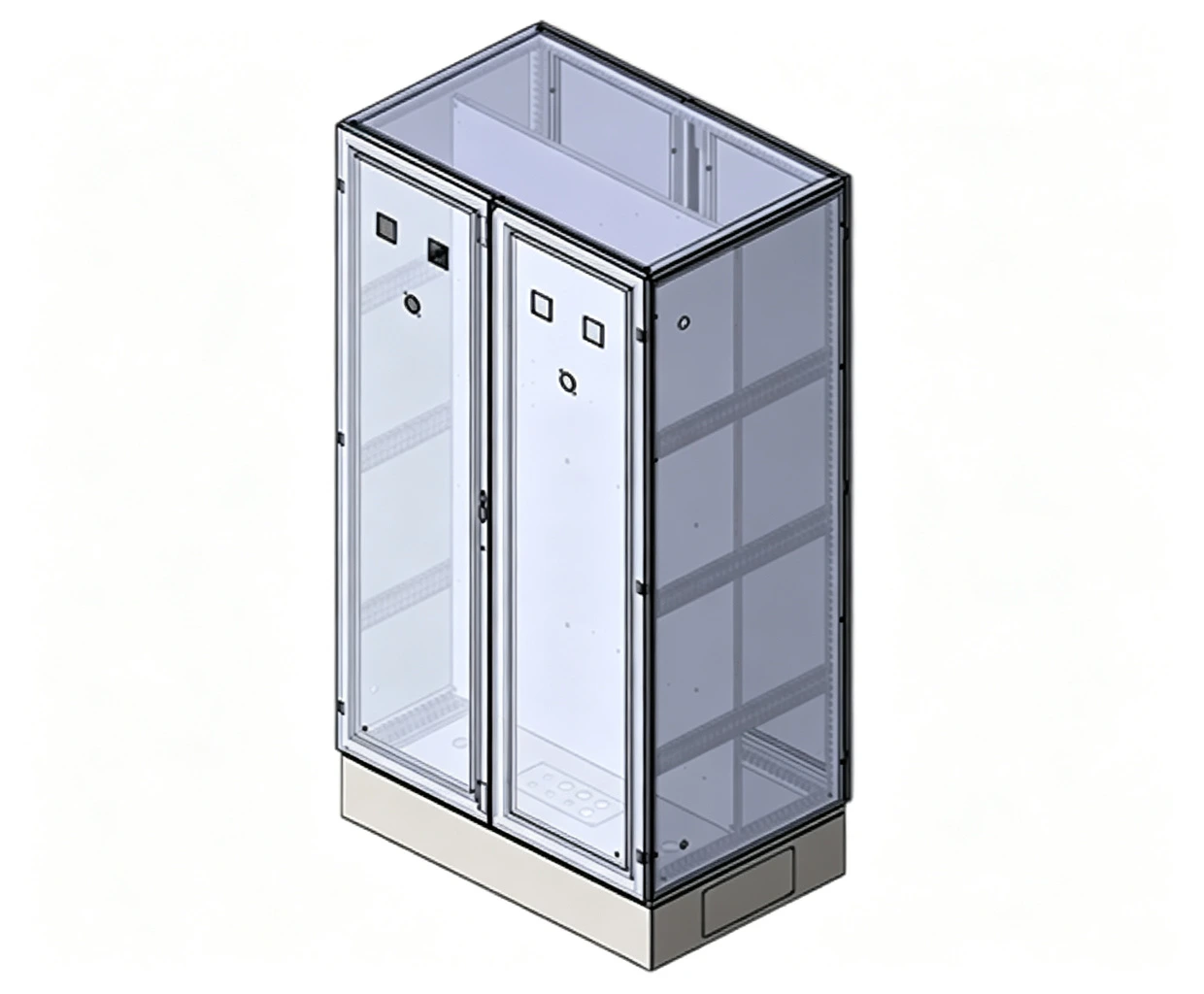 Din Rail Double Door Enclosure