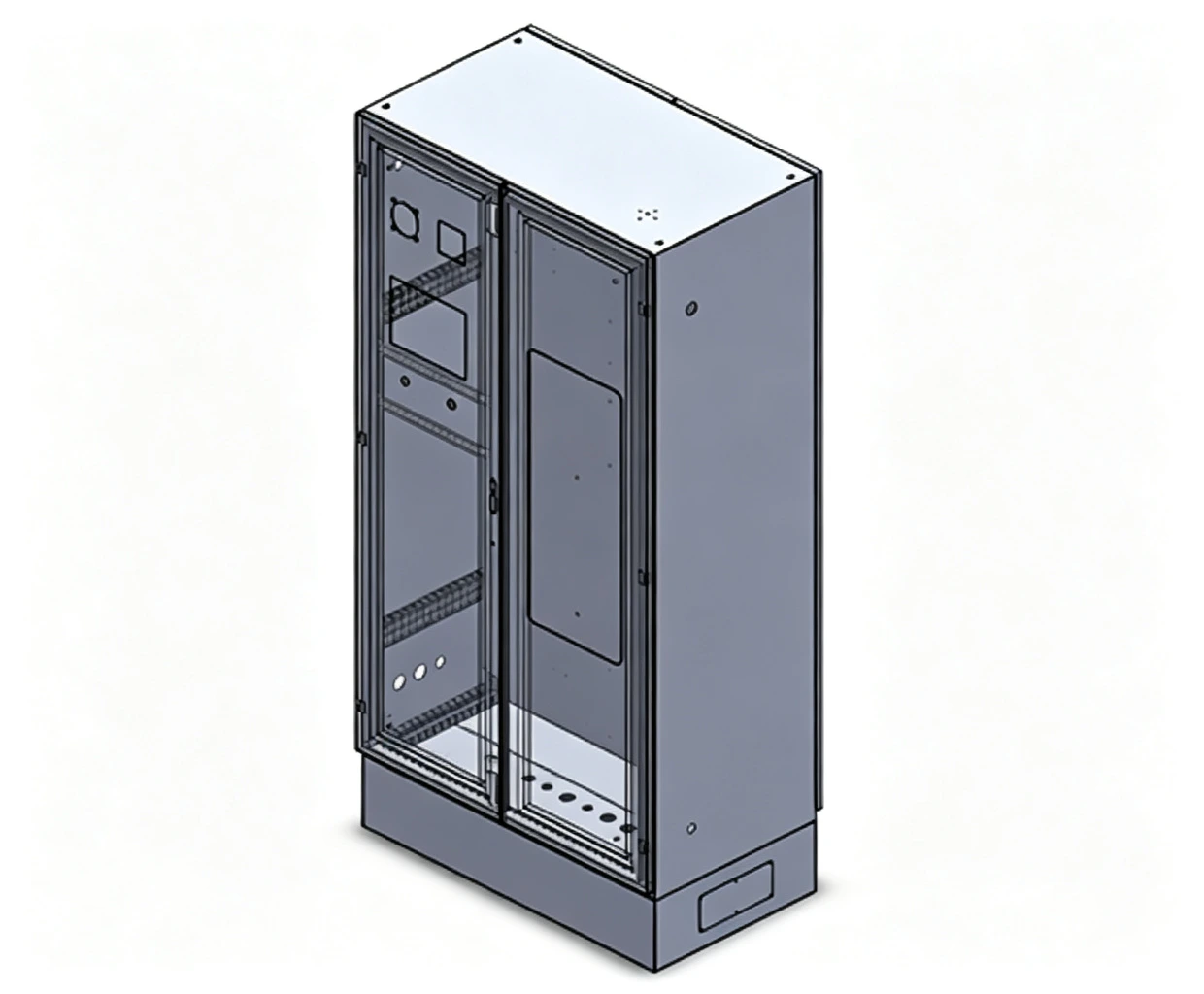 Double Door Free Standing Lockable Electrical Enclosure