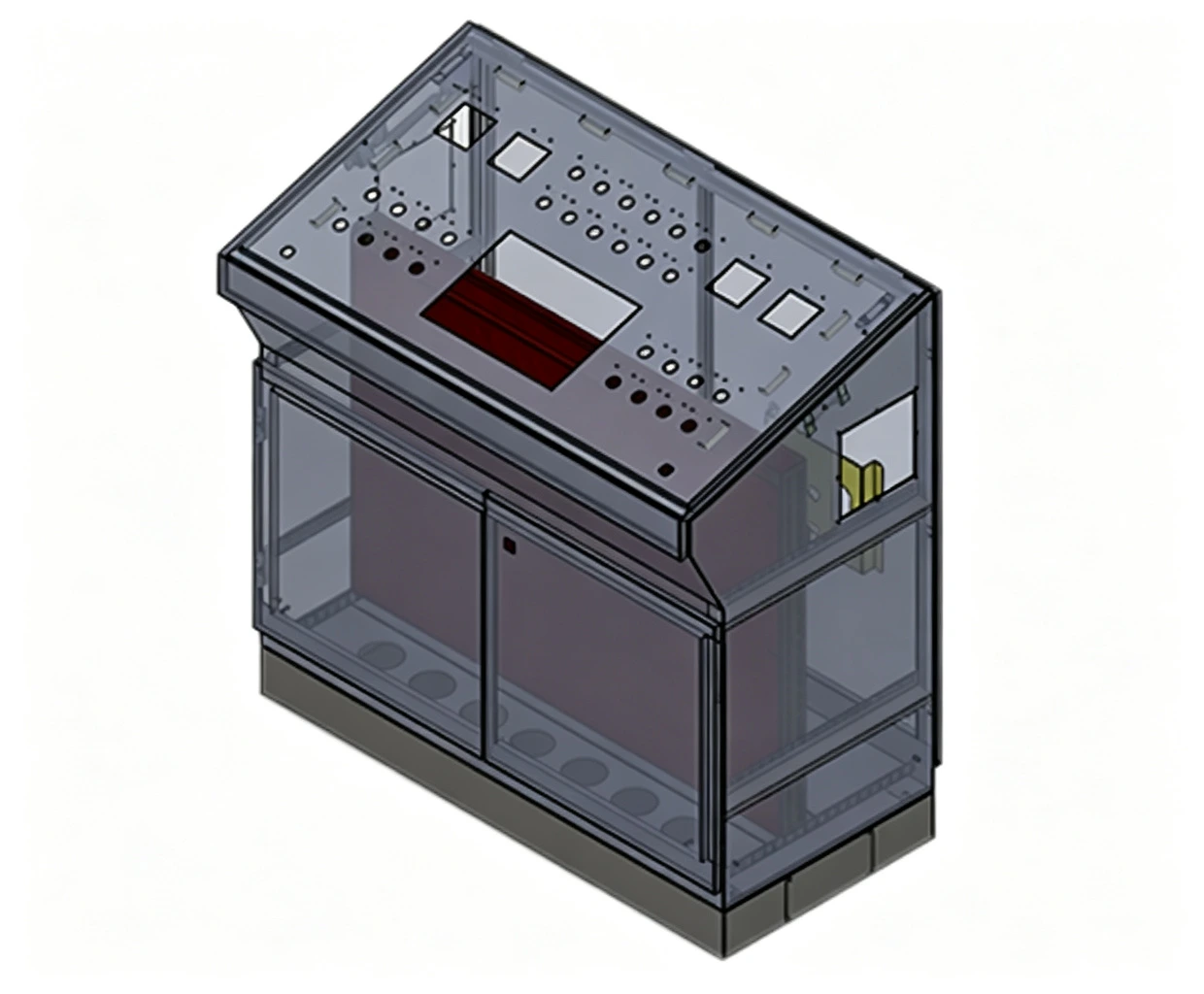 Double Door Galvanized Steel Control Cabinet Enclosure