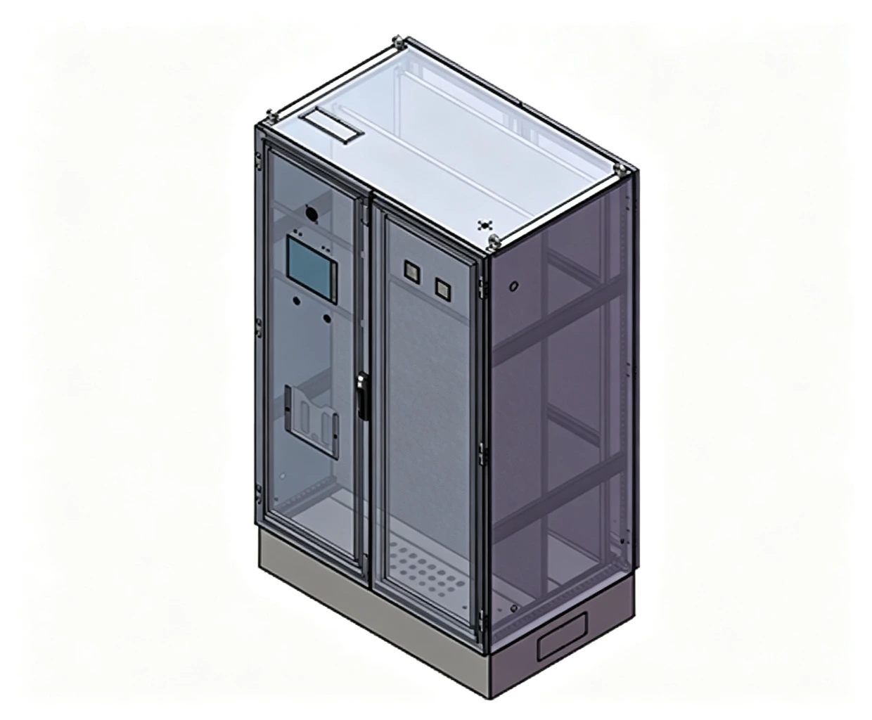 Free Standing Electrical Enclosure With Locks And Window