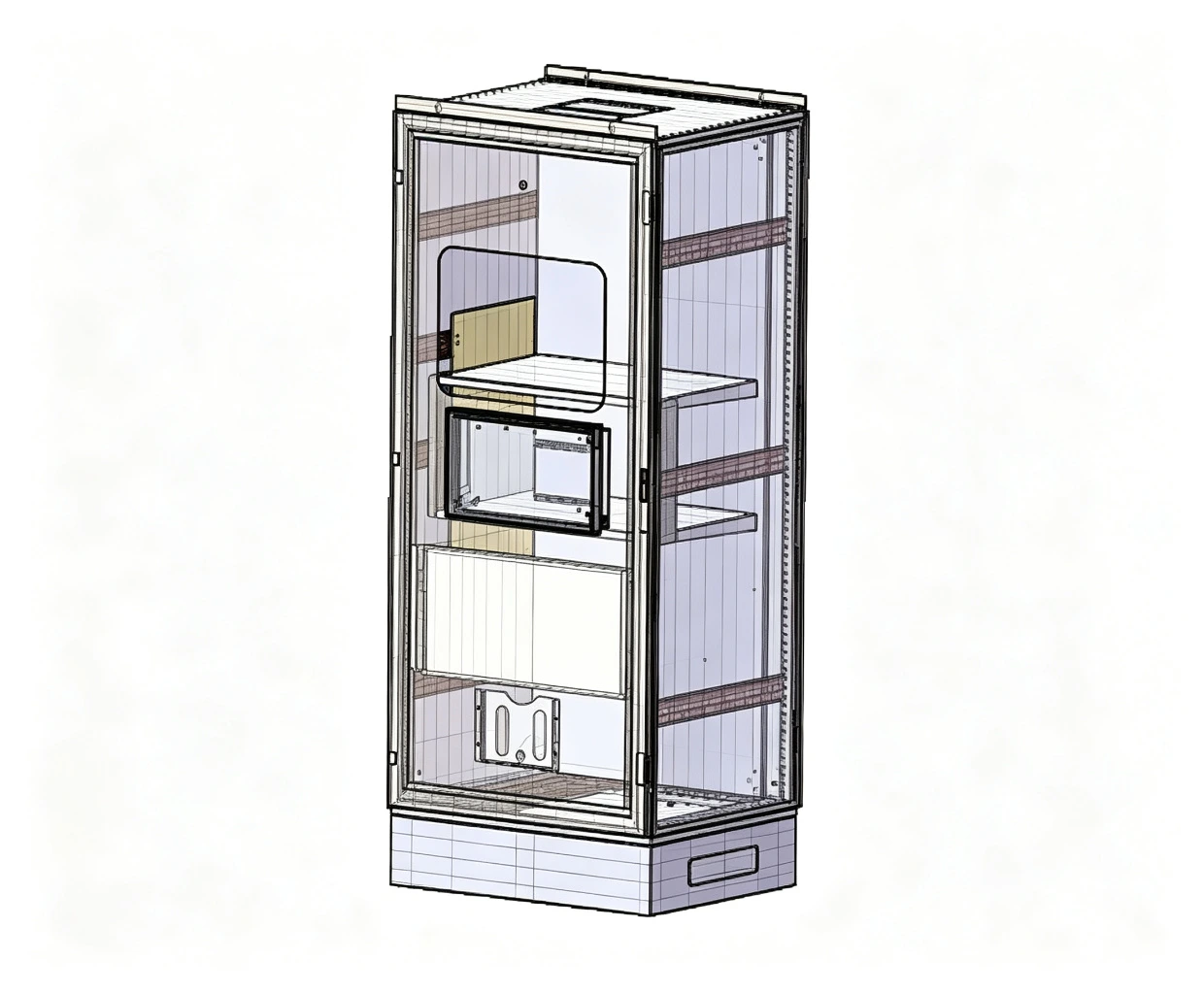 Free Standing Modular Electrical Electrical Pedestal Enclosure With Window